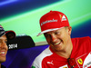 GP GERMANIA, (L to R): Sebastian Vettel (GER) Red Bull Racing e Kimi Raikkonen (FIN) Ferrari in the FIA Press Conference.
17.07.2014. Formula 1 World Championship, Rd 10, German Grand Prix, Hockenheim, Germany, Preparation Day.