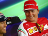 GP GERMANIA, (L to R): Sebastian Vettel (GER) Red Bull Racing e Kimi Raikkonen (FIN) Ferrari in the FIA Press Conference.
17.07.2014. Formula 1 World Championship, Rd 10, German Grand Prix, Hockenheim, Germany, Preparation Day.