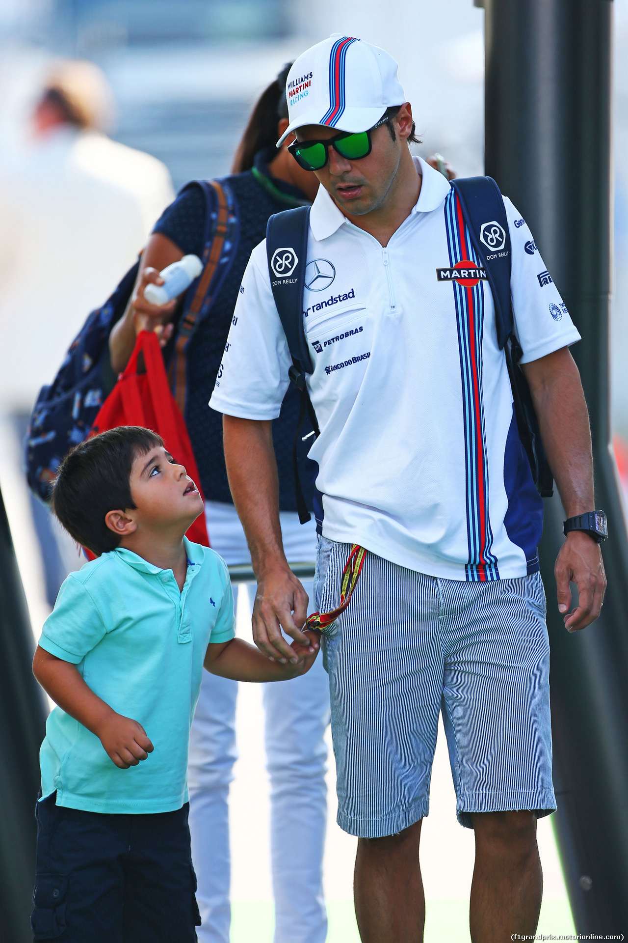 GP GERMANIA, Felipe Massa (BRA) Williams with his son Felipinho Massa (BRA).
19.07.2014.