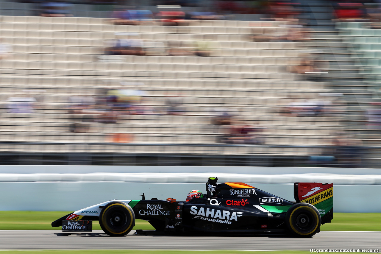 GP GERMANIA, Sergio Perez (MEX) Sahara Force India F1 VJM07.
19.07.2014. Formula 1 World Championship, Rd 10, German Grand Prix, Hockenheim, Germany, Qualifiche Day.
