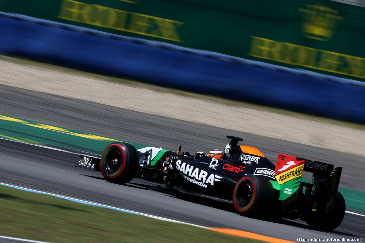 GP GERMANIA, Nico Hulkenberg (GER), Sahara Force India 
19.07.2014. Formula 1 World Championship, Rd 10, German Grand Prix, Hockenheim, Germany, Qualifiche Day.