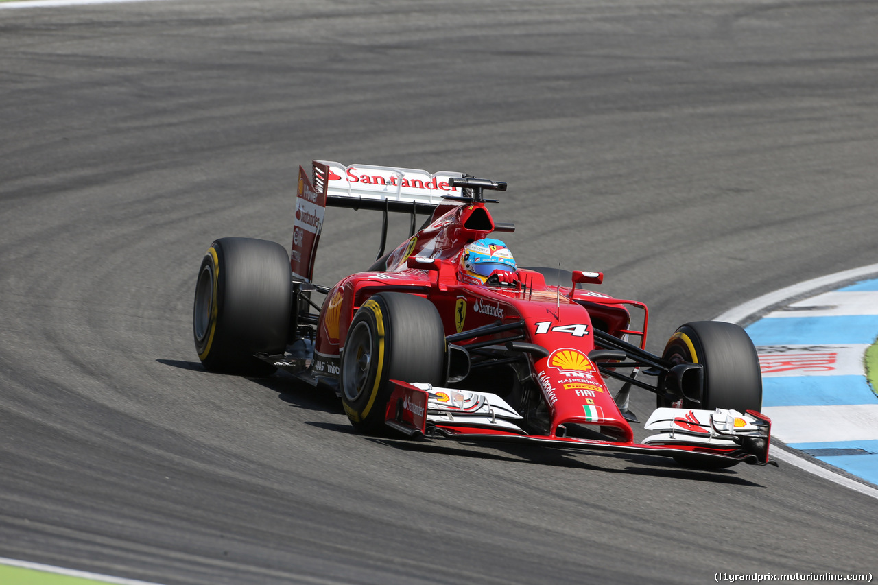 GP GERMANIA, 19.07.2014- Qualifiche, Fernando Alonso (ESP) Ferrari F14T