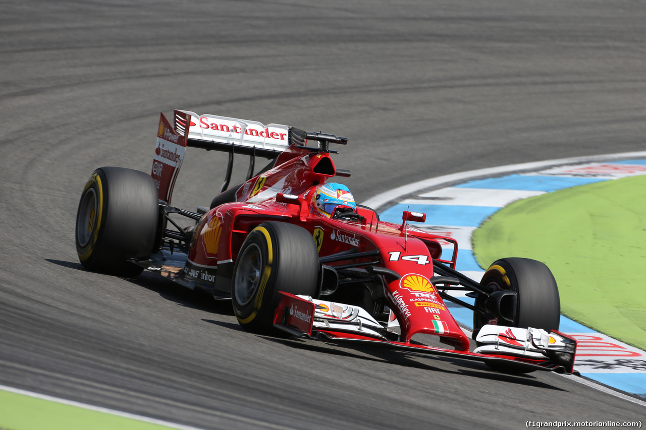 GP GERMANIA, 19.07.2014- Qualifiche, Fernando Alonso (ESP) Ferrari F14T
