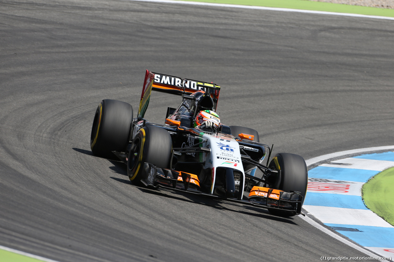 GP GERMANIA, 19.07.2014- Qualifiche, Sergio Perez (MEX) Sahara Force India F1 Team VJM07