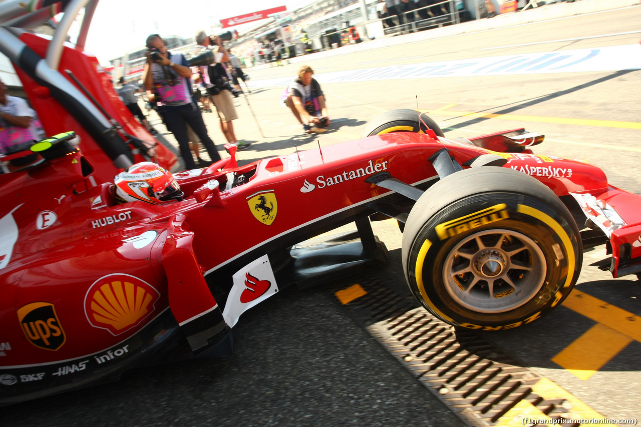 GP GERMANIA, 19.07.2014- Free practice 3, Kimi Raikkonen (FIN) Ferrari F14T