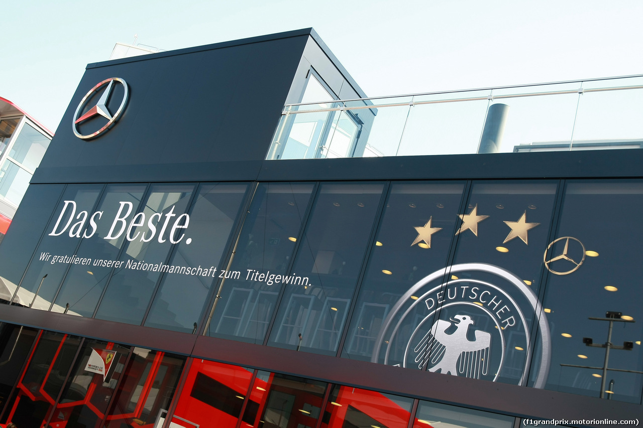 GP GERMANIA, 19.07.2014- Mercedes hospitaliy