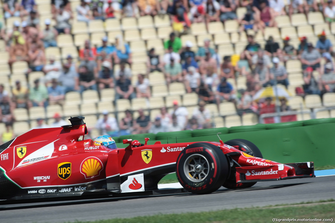 GP GERMANIA, 19.07.2014- Fernando Alonso (ESP) Ferrari F14T