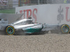 GP GERMANIA, 19.07.2014- Qualifiche, Lewis Hamilton (GBR) Mercedes AMG F1 W05 crash in the sachskurve
