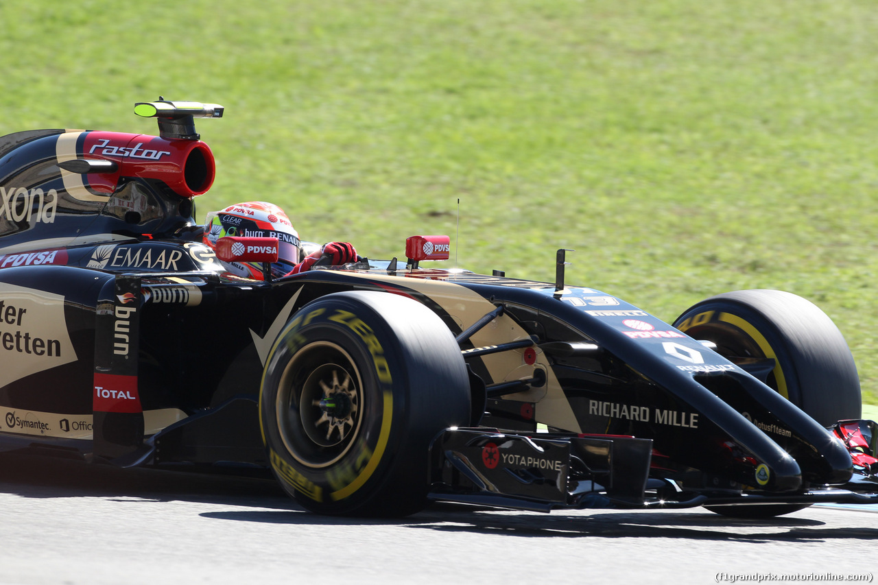 GP GERMANIA, 18.07.2014- Prove Libere 1, Pastor Maldonado (VEN) Lotus F1 Team, E22