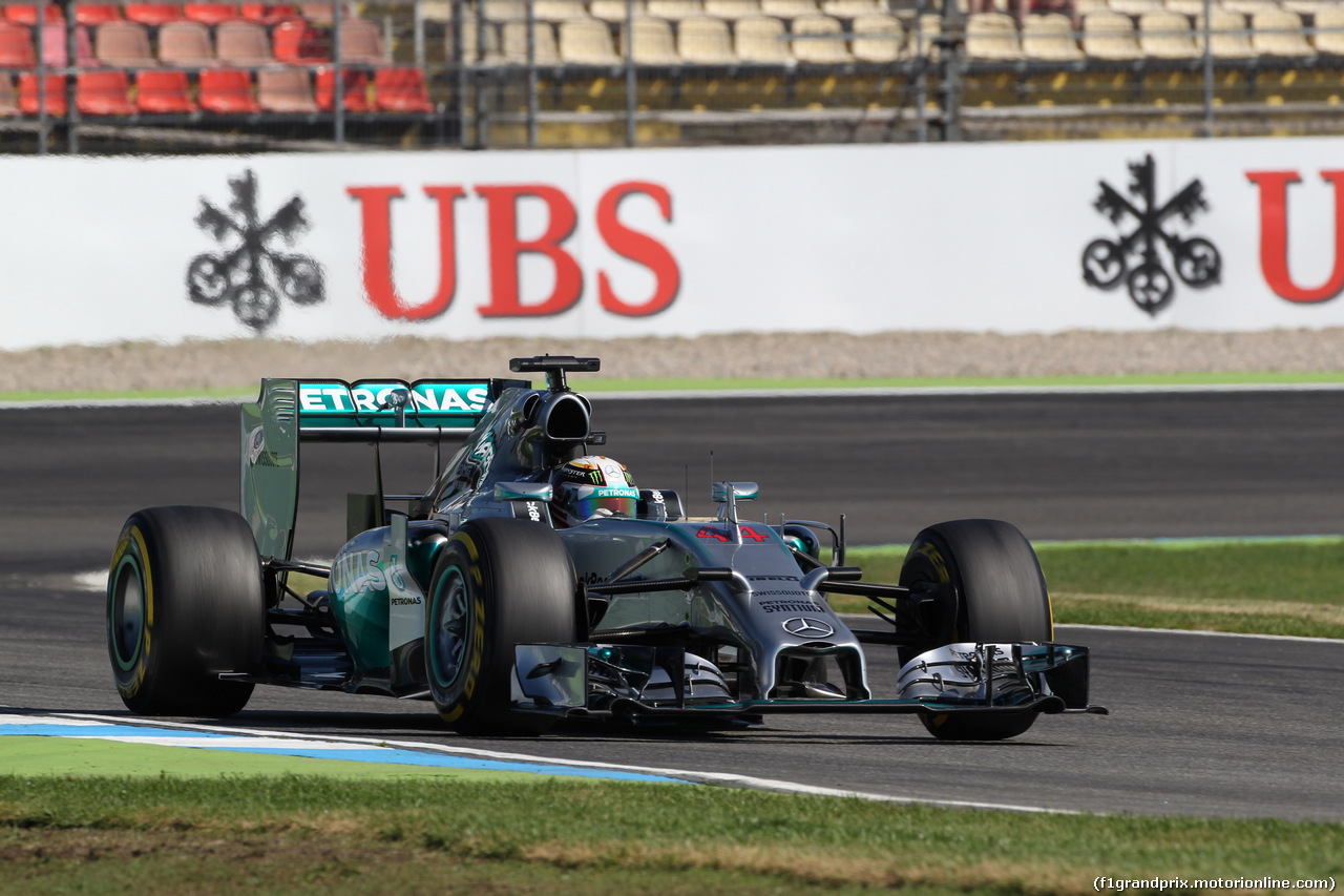 GP GERMANIA, 18.07.2014- Prove Libere 1, Lewis Hamilton (GBR) Mercedes AMG F1 W05