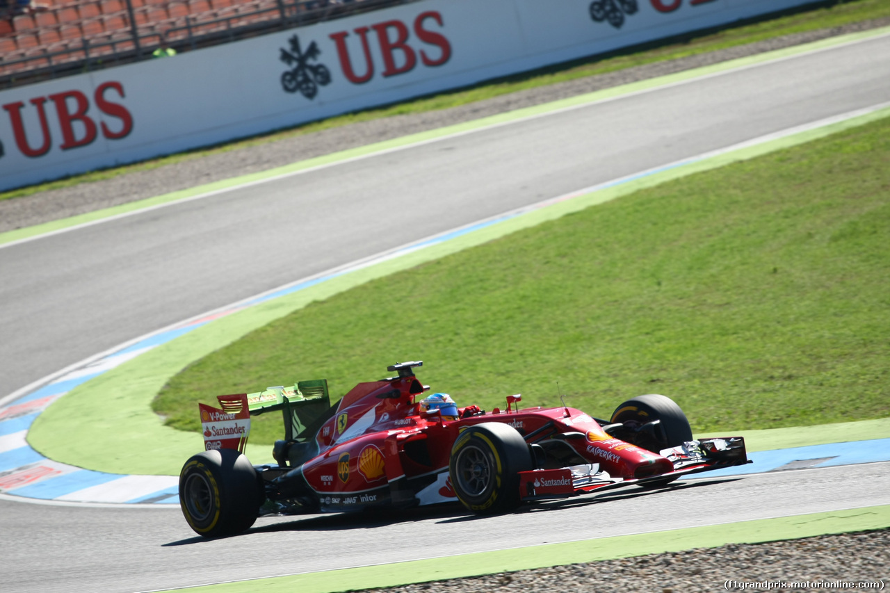 GP GERMANIA, 18.07.2014- Prove Libere 1, Fernando Alonso (ESP) Ferrari F14T