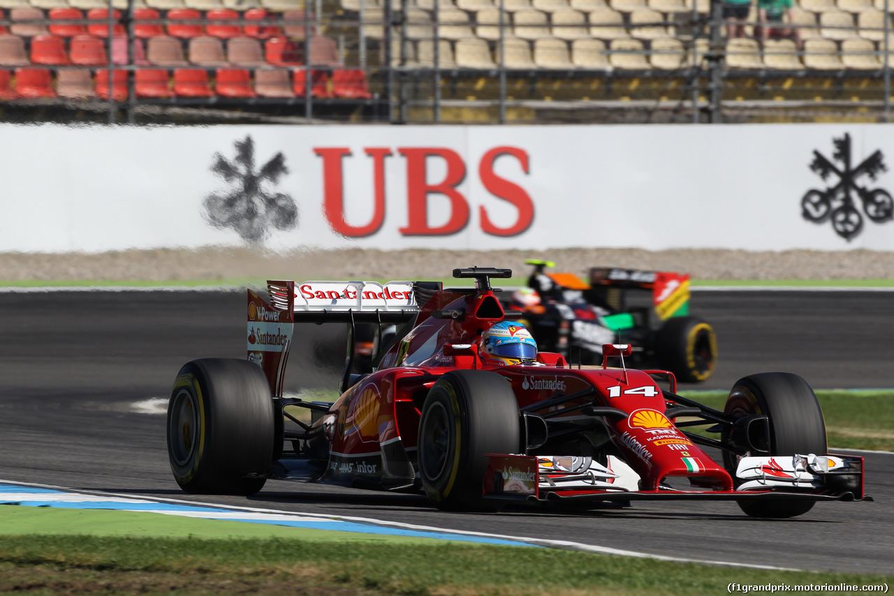 GP GERMANIA, 18.07.2014- Prove Libere 1, Fernando Alonso (ESP) Ferrari F14T