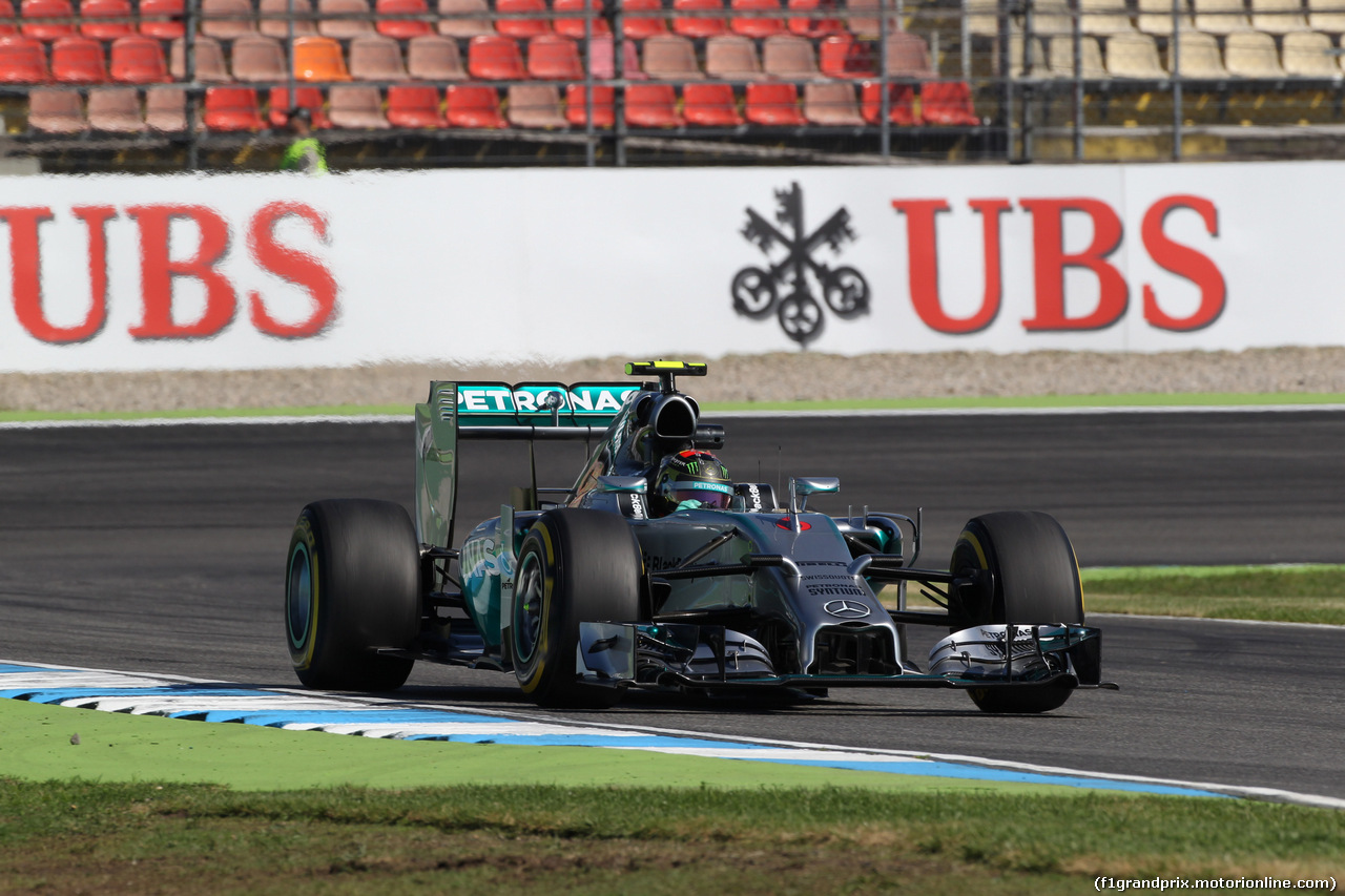 GP GERMANIA, 18.07.2014- Prove Libere 1, Nico Rosberg (GER) Mercedes AMG F1 W05