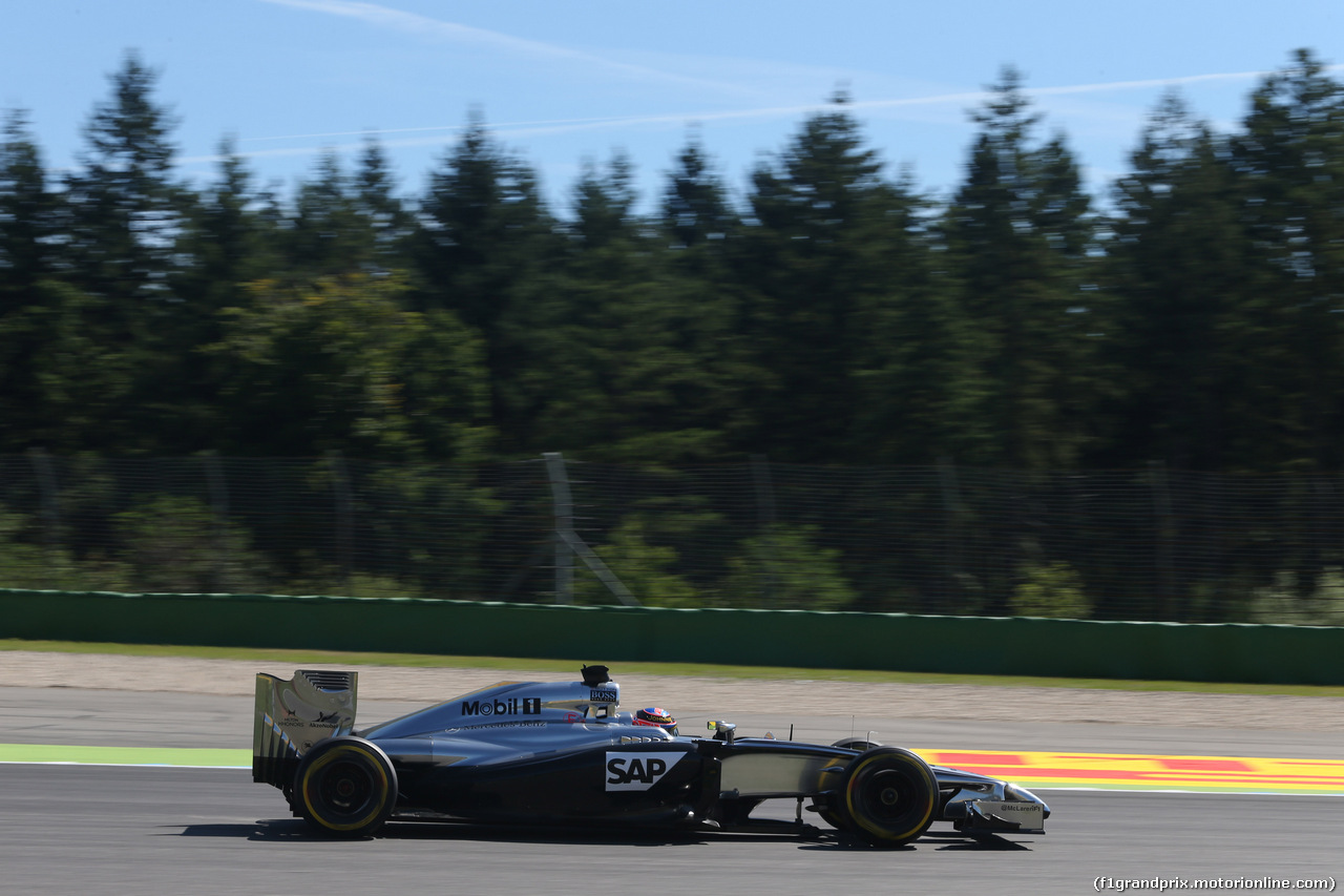 GP GERMANIA, 18.07.2014- Prove Libere 1, Jenson Button (GBR) McLaren Mercedes MP4-29