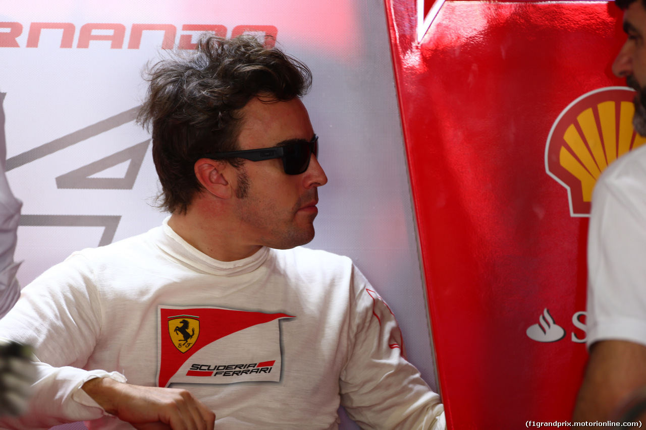 GP GERMANIA, 18.07.2014- Prove Libere 1, Fernando Alonso (ESP) Ferrari F14T