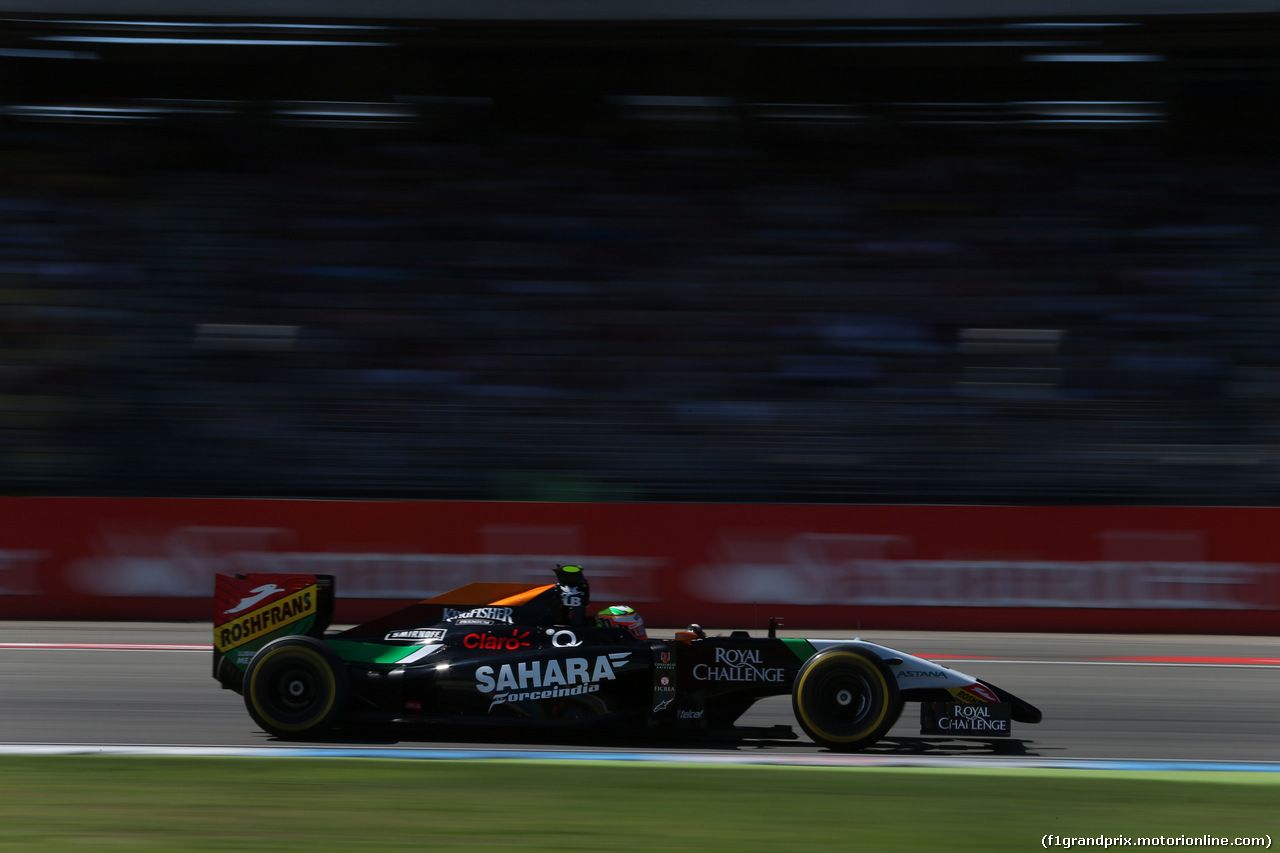 GP GERMANIA, 18.07.2014- Prove Libere 1, Sergio Perez (MEX) Sahara Force India F1 Team VJM07