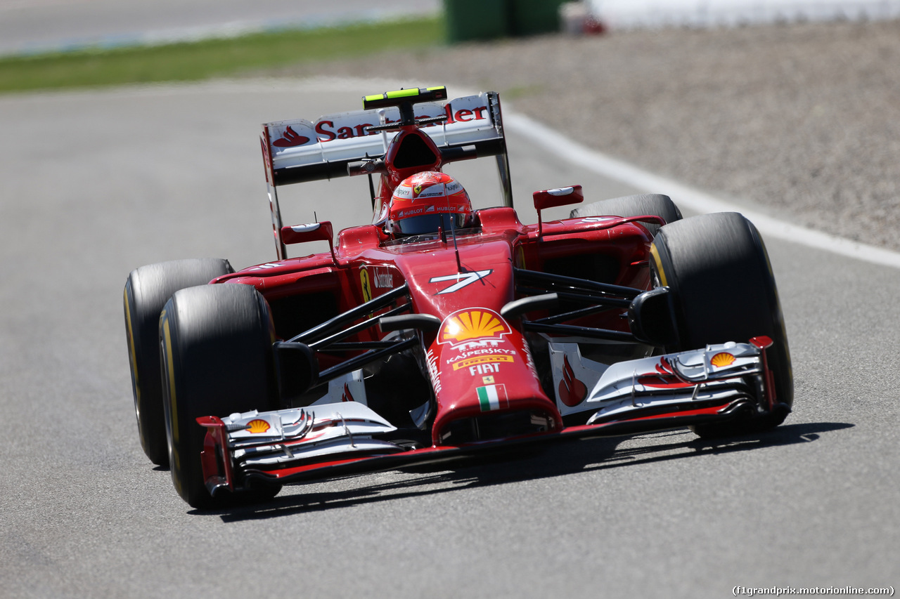 GP GERMANIA, 18.07.2014- Prove Libere 1, Kimi Raikkonen (FIN) Ferrari F14T