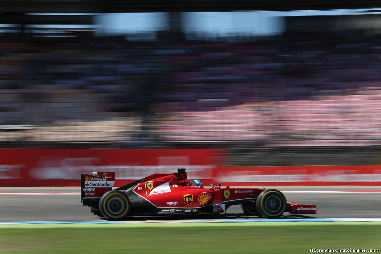 GP GERMANIA, 18.07.2014- Prove Libere 1, Fernando Alonso (ESP) Ferrari F14T