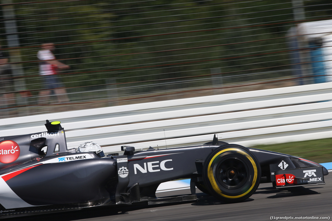 GP GERMANIA, 18.07.2014- Prove Libere 1, Giedo Vand der Garde (NED) Sauber F1 Team C33