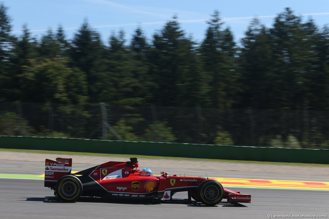 GP GERMANIA, 18.07.2014- Prove Libere 1, Fernando Alonso (ESP) Ferrari F14T