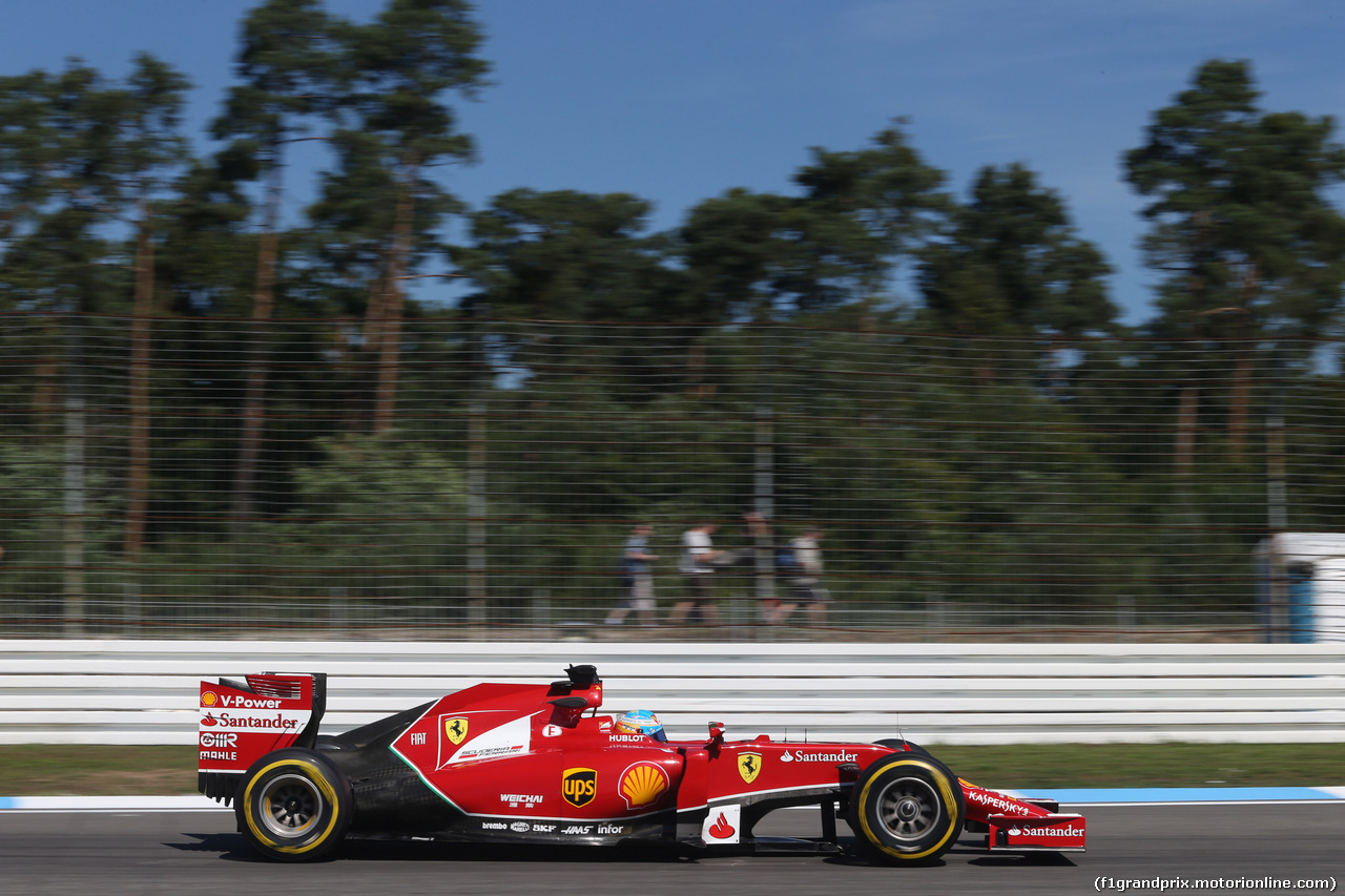 GP GERMANIA, 18.07.2014- Prove Libere 1, Fernando Alonso (ESP) Ferrari F14T
