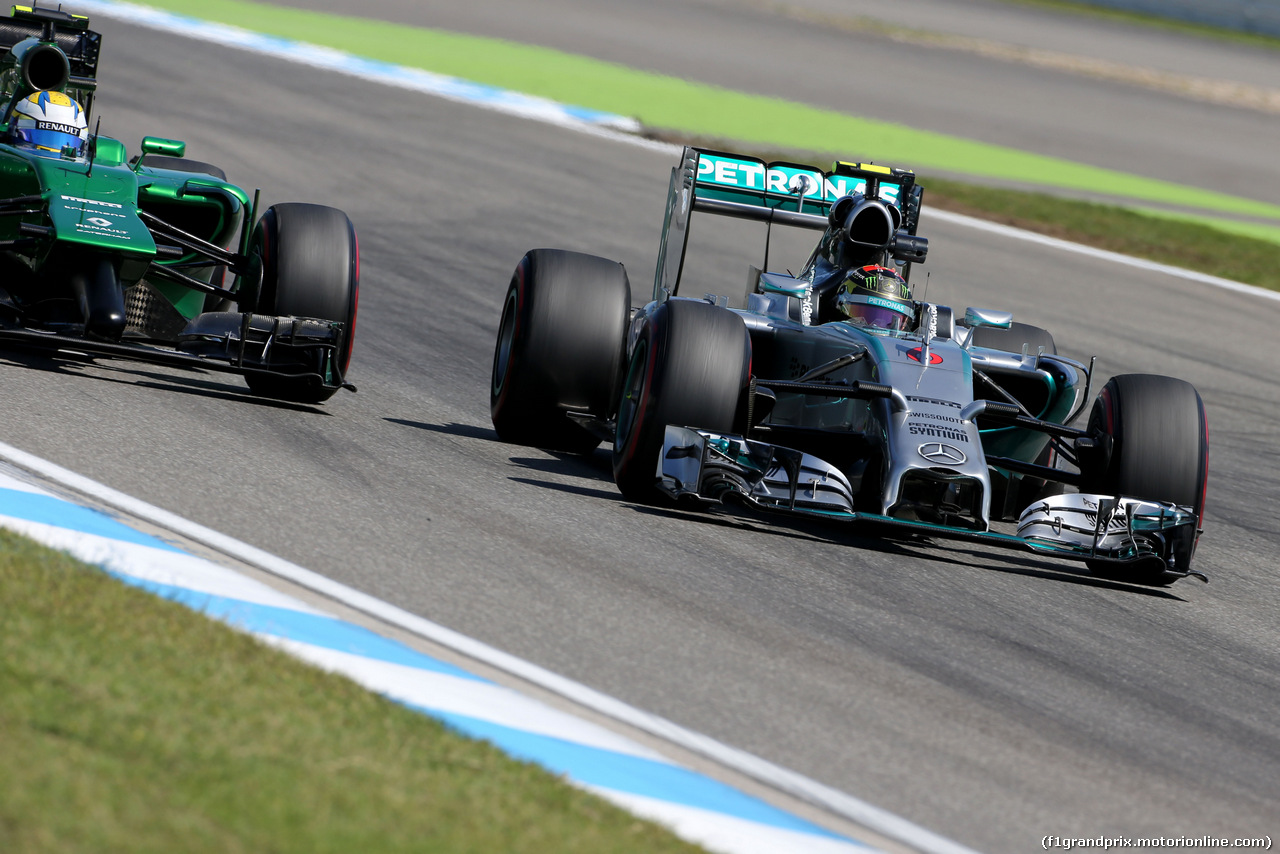 GP GERMANIA, Nico Rosberg (GER), Mercedes AMG F1 Team 
18.07.2014. Formula 1 World Championship, Rd 10, German Grand Prix, Hockenheim, Germany, Practice Day.