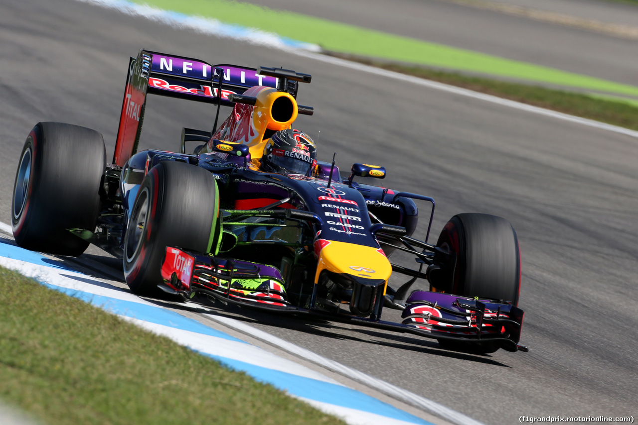 GP GERMANIA, Sebastian Vettel (GER), Red Bull Racing 
18.07.2014. Formula 1 World Championship, Rd 10, German Grand Prix, Hockenheim, Germany, Practice Day.