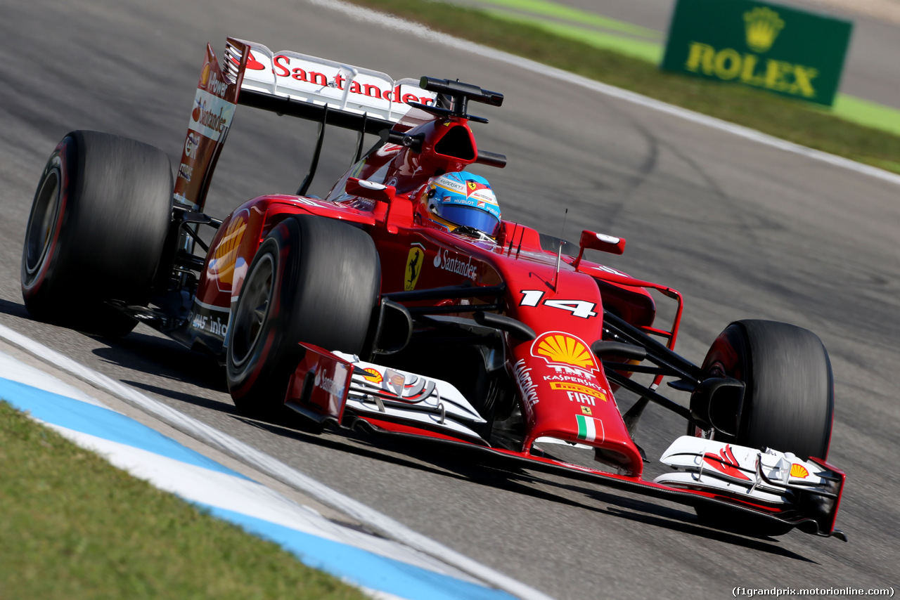 GP GERMANIA, Fernando Alonso (ESP), Ferrari 
18.07.2014. Formula 1 World Championship, Rd 10, German Grand Prix, Hockenheim, Germany, Practice Day.