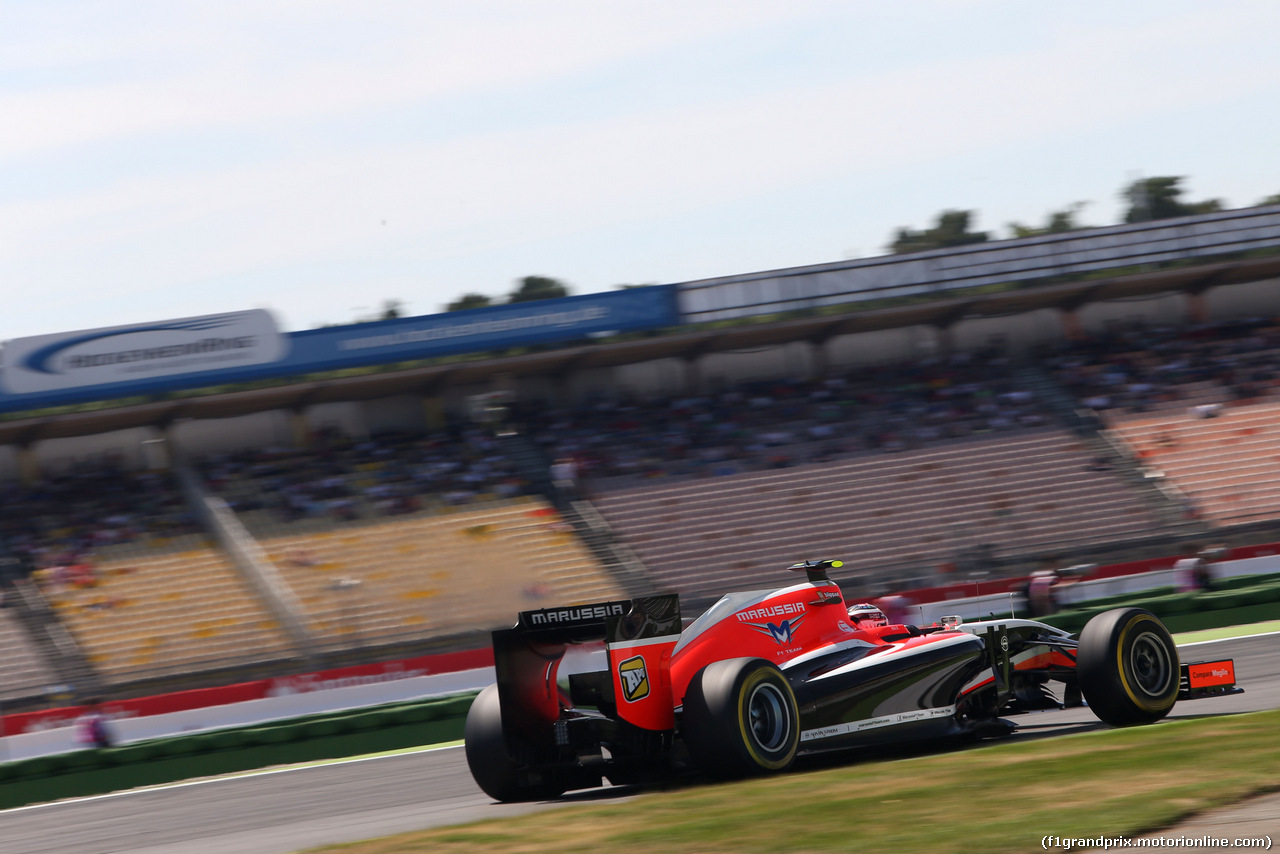 GP GERMANIA, Max Chilton (GBR), Marussia F1 Team 
18.07.2014. Formula 1 World Championship, Rd 10, German Grand Prix, Hockenheim, Germany, Practice Day.