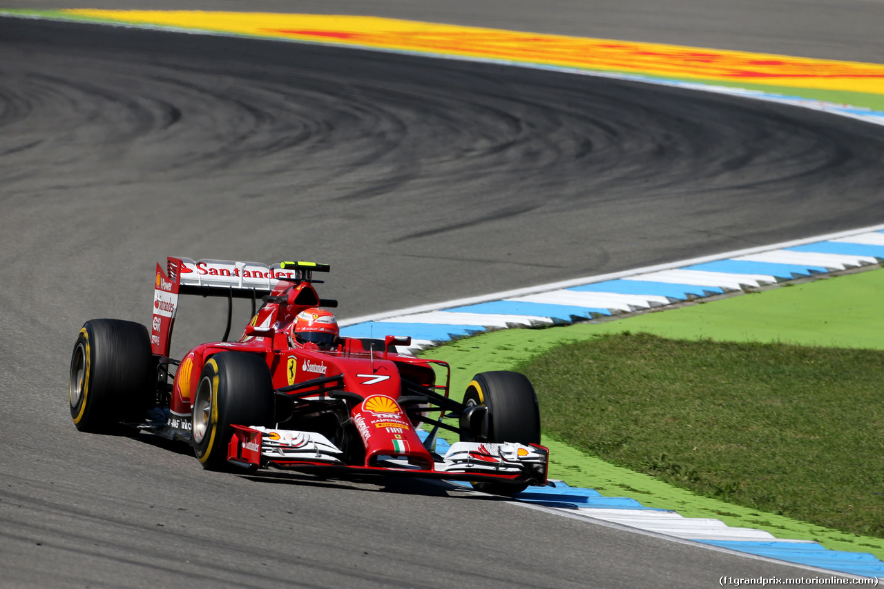 GP GERMANIA, Kimi Raikkonen (FIN), Ferrari 
18.07.2014. Formula 1 World Championship, Rd 10, German Grand Prix, Hockenheim, Germany, Practice Day.