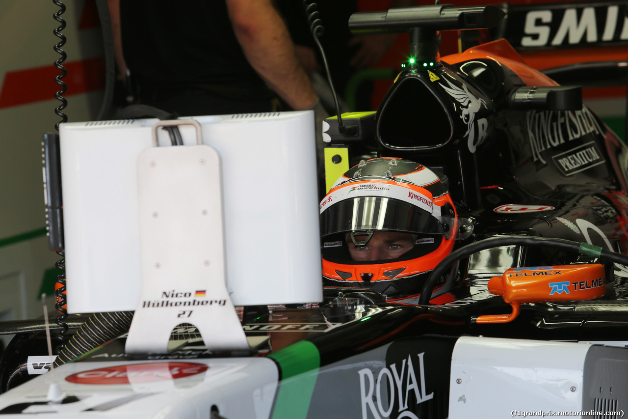 GP GERMANIA, Nico Hulkenberg (GER) Sahara Force India F1 VJM07.
18.07.2014. Formula 1 World Championship, Rd 10, German Grand Prix, Hockenheim, Germany, Practice Day.