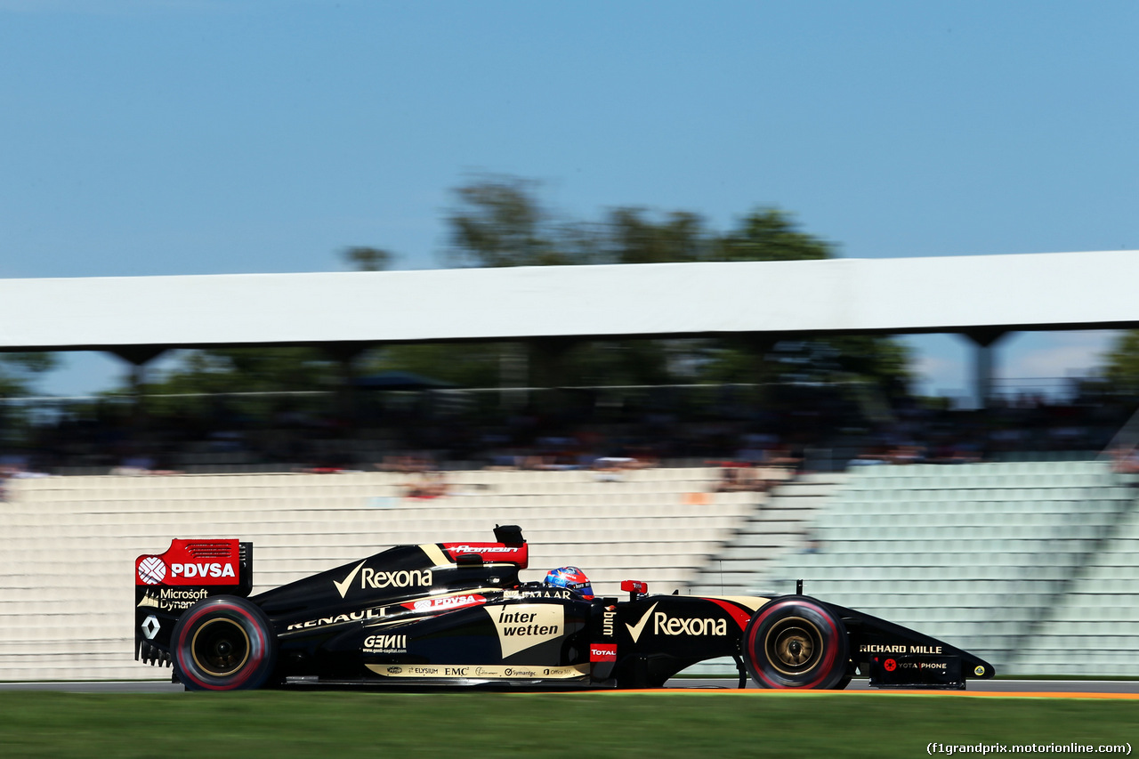 GP GERMANIA, Romain Grosjean (FRA) Lotus F1 E22.
18.07.2014. Formula 1 World Championship, Rd 10, German Grand Prix, Hockenheim, Germany, Practice Day.