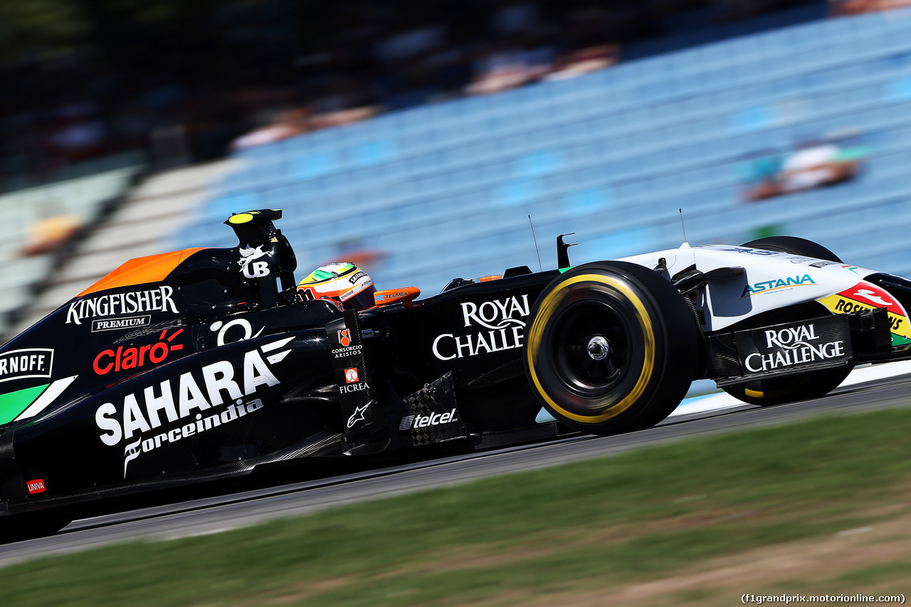GP GERMANIA, Sergio Perez (MEX) Sahara Force India F1 VJM07.
18.07.2014. Formula 1 World Championship, Rd 10, German Grand Prix, Hockenheim, Germany, Practice Day.