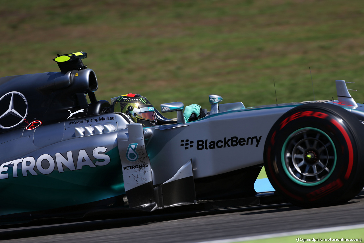 GP GERMANIA, Nico Rosberg (GER) Mercedes AMG F1 W05.
18.07.2014. Formula 1 World Championship, Rd 10, German Grand Prix, Hockenheim, Germany, Practice Day.