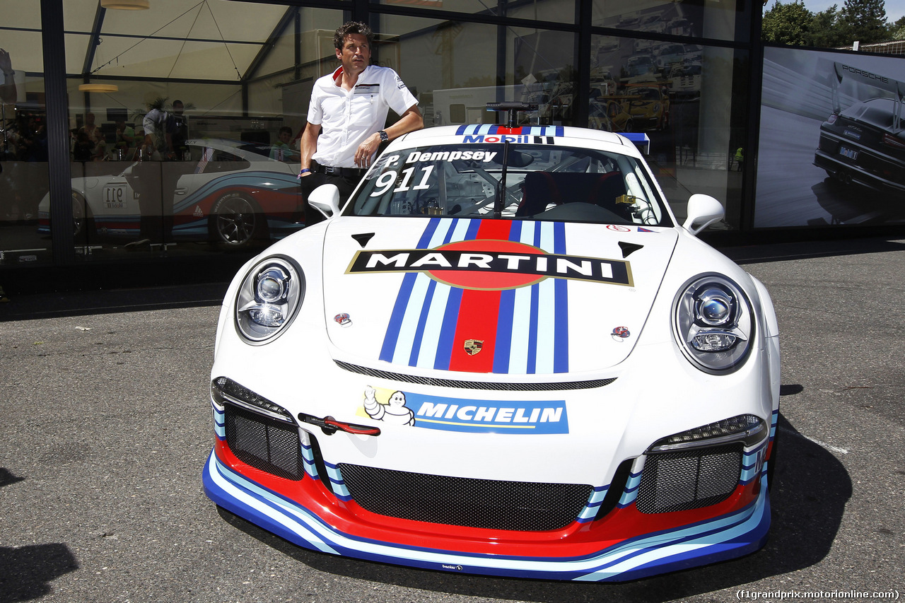 GP GERMANIA, Patrick Dempsey (USA) Actor, who is competing in the Porsche Supercup race.
18.07.2014. Formula 1 World Championship, Rd 10, German Grand Prix, Hockenheim, Germany, Practice Day.