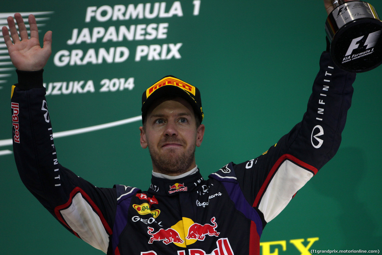 GP GIAPPONE, 05.10.2014 - Gara, terzo Sebastian Vettel (GER) Red Bull Racing RB10