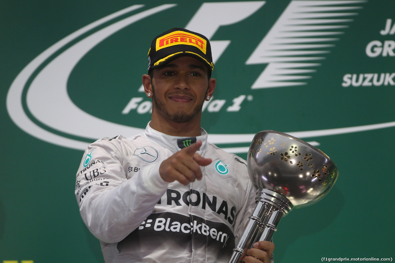 GP GIAPPONE, 05.10.2014 - Gara, 1st position Lewis Hamilton (GBR) Mercedes AMG F1 W05