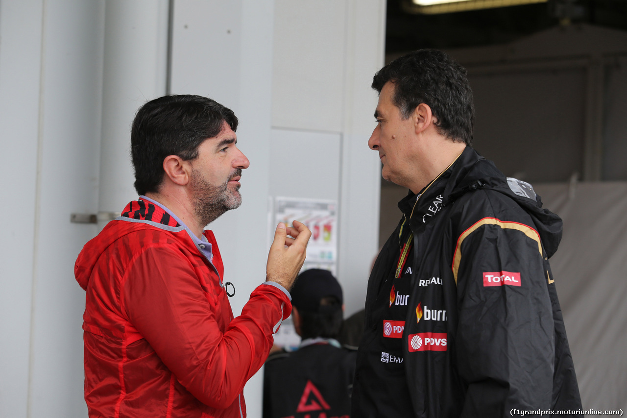 GP GIAPPONE, 05.10.2014 - Luis Garcia Abad (ESP), manager of Fernando Alonso (ESP) e Federico Gastaldi (ARG) Lotus F1 Team Deputy Team Principal