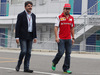 GP GIAPPONE, 02.10.2014 - Fernando Alonso (ESP) Ferrari F14-T e his Luis Garcia Abad (ESP), manager of Fernando Alonso (ESP)