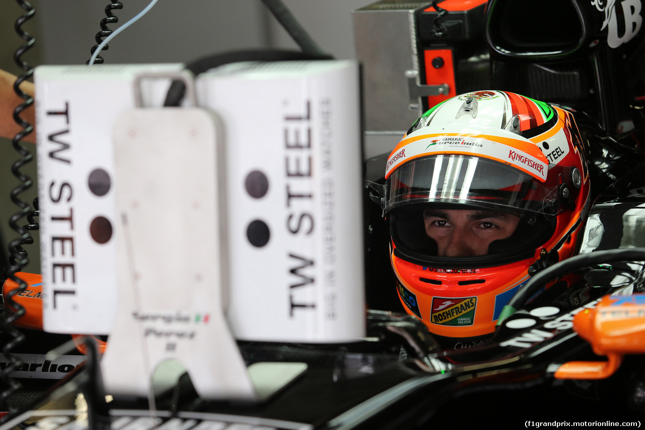 GP GIAPPONE, 04.10.2014 - Prove Libere 3, Sergio Perez (MEX) Sahara Force India F1 VJM07