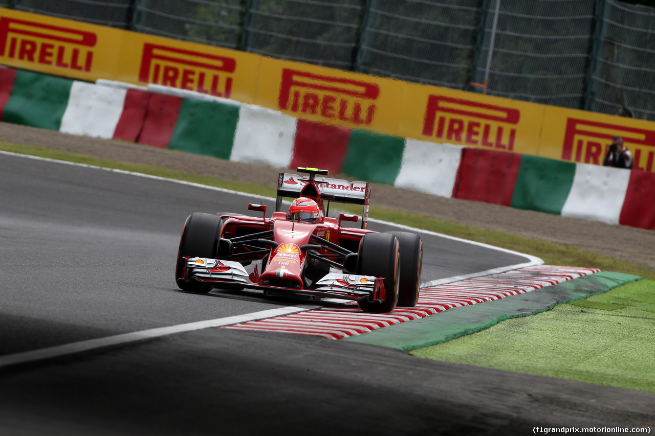 GP GIAPPONE, 04.10.2014 - Prove Libere 3, Kimi Raikkonen (FIN) Ferrari F14-T