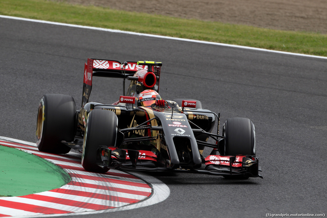 GP GIAPPONE, 04.10.2014 - Prove Libere 3, Pastor Maldonado (VEN) Lotus F1 Team E22