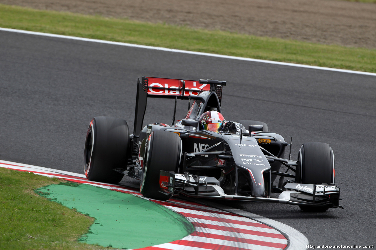 GP GIAPPONE, 04.10.2014 - Prove Libere 3, Adrian Sutil (GER) Sauber F1 Team C33