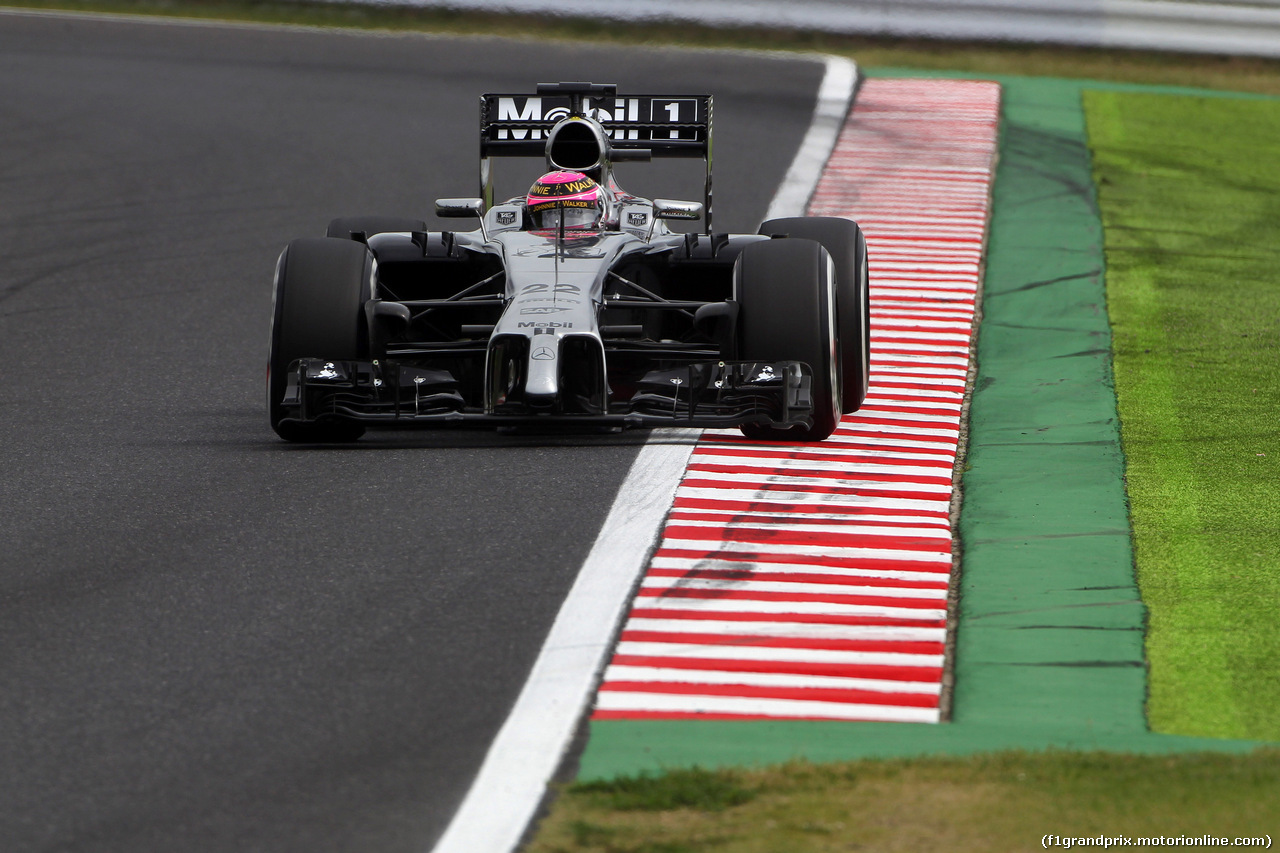 GP GIAPPONE, 04.10.2014 - Prove Libere 3, Jenson Button (GBR) McLaren Mercedes MP4-29