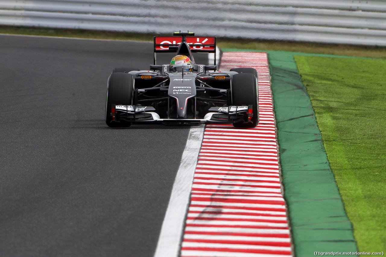 GP GIAPPONE, 04.10.2014 - Prove Libere 3, Esteban Gutierrez (MEX), Sauber F1 Team C33