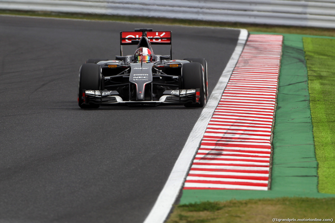 GP GIAPPONE, 04.10.2014 - Prove Libere 3, Adrian Sutil (GER) Sauber F1 Team C33