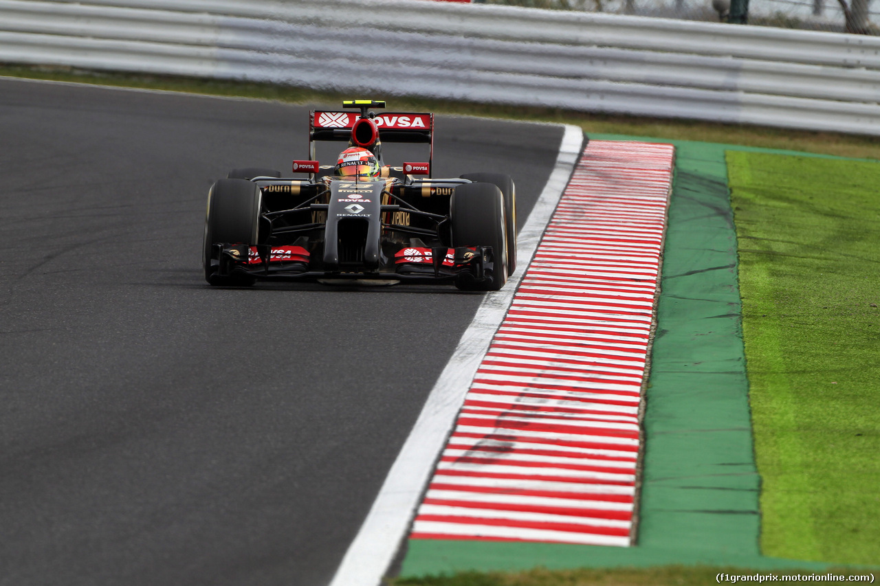 GP GIAPPONE, 04.10.2014 - Prove Libere 3, Pastor Maldonado (VEN) Lotus F1 Team E22