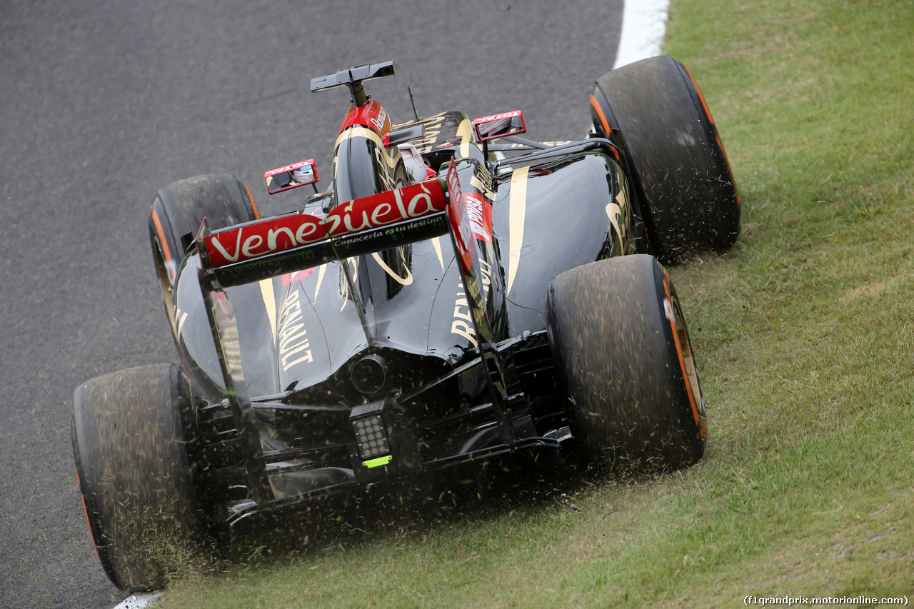 GP GIAPPONE, 04.10.2014 - Prove Libere 3, Romain Grosjean (FRA) Lotus F1 Team E22