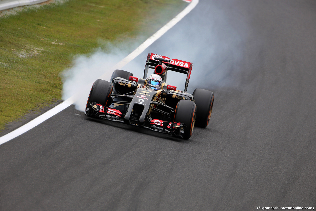 GP GIAPPONE, 04.10.2014 - Prove Libere 3, Romain Grosjean (FRA) Lotus F1 Team E22