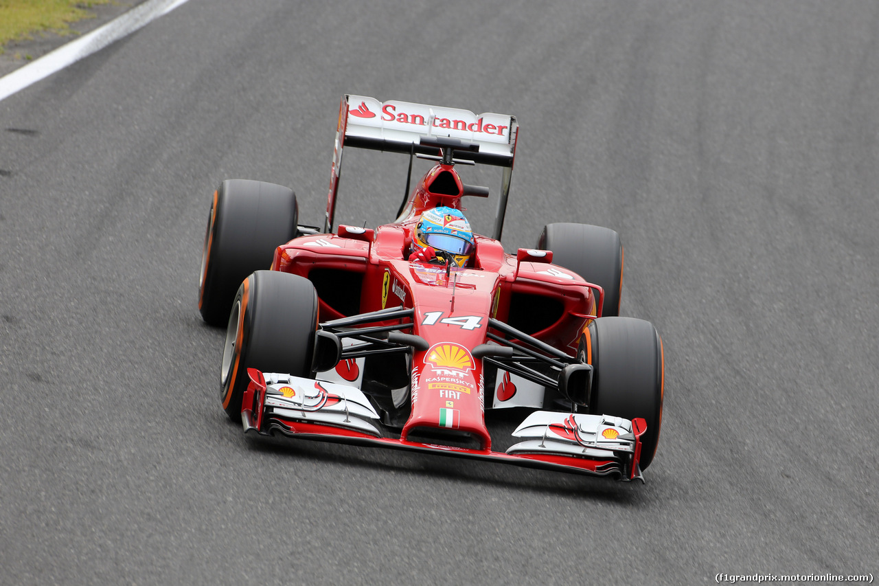 GP GIAPPONE, 04.10.2014 - Prove Libere 3, Fernando Alonso (ESP) Ferrari F14-T